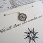 'Not All Who Wander' Compass Necklace, thumbnail 5 of 7