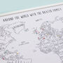 Personalised World Travel Pinboard Map With Pins, thumbnail 2 of 12