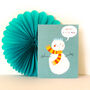 Mini Christmas Snowman Card, thumbnail 3 of 5