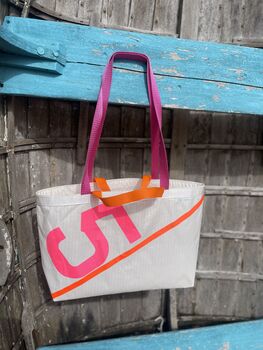 Gennaker Upcycled Sailcloth Two Handle Bag, 3 of 4