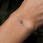 December Tanzanite Gemstone Birthstone Sterling Silver Bracelet, thumbnail 1 of 3