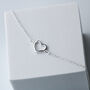 Sterling Silver Dainty Heart Charm Bracelet, thumbnail 6 of 6