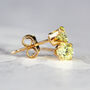 Lime Crystal Stud Earrings In Gold Or Silver, thumbnail 7 of 12