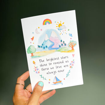 The Brightest Stars Thinking Of You Sympathy Card, 2 of 4
