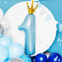 39' Blue One Number Balloon, thumbnail 1 of 3