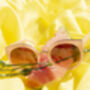Pink Gold Rim Cat Eye Sunglasses, thumbnail 4 of 5