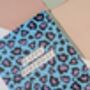 Blue And Purple Zebra Print Birthday Card – Blank Inside, thumbnail 4 of 4