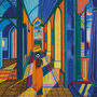 Golden Hour On Blue Giclée Art Print, thumbnail 3 of 4