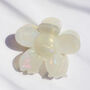 Shiny Flower Claw Hair Clip In White, thumbnail 2 of 3