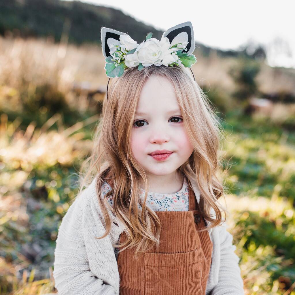 racoon woodland girls flower crown by luna and wild ...