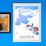 Authentic Vintage Travel Advert For Austria, thumbnail 4 of 8