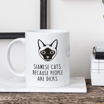 Funny Siamese Cat Mug, 2 of 4