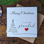 Grandad Christmas Card, 3D Wooden Heart, thumbnail 1 of 4
