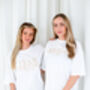 Personalised Oversized Embroidered 'Bride' T Shirt, thumbnail 3 of 4
