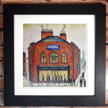 Framed 'Greggs' Print. Lowry Style, 2 of 2