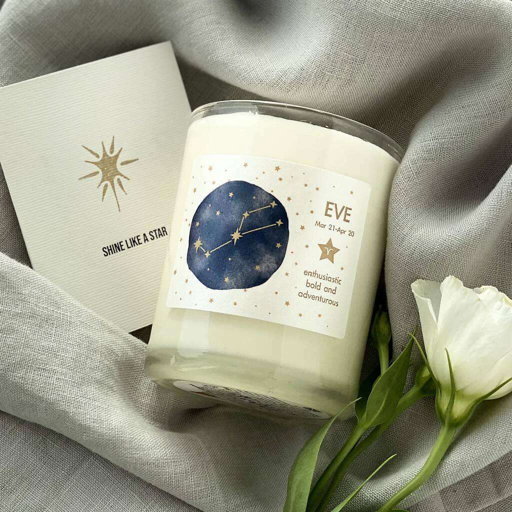 Personalised Star Sign Candle By attic