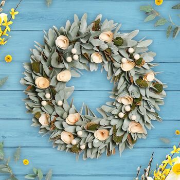 Luxury Natural Floral Spring Wreath, 3 of 7