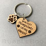 Pet Memorial Heart Keyring. You Left Pawprints, thumbnail 3 of 9