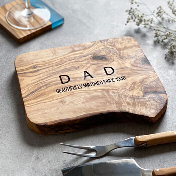 Personalised Natural Edge Custom Cheeseboard Gift, 2 of 11