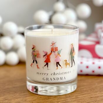 Personalised Merry Christmas Soy Candle, 2 of 9