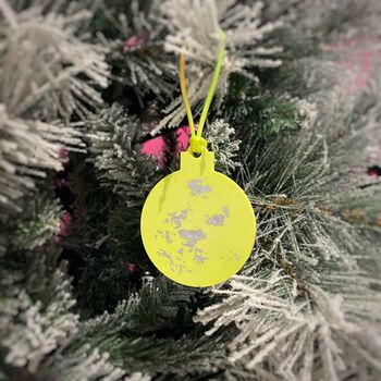 Neon Jesmonite Christmas Bauble 10 Colour Options, 3 of 8