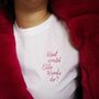 'What Would Elle Woods Do?' Embroidered T Shirt, thumbnail 1 of 8