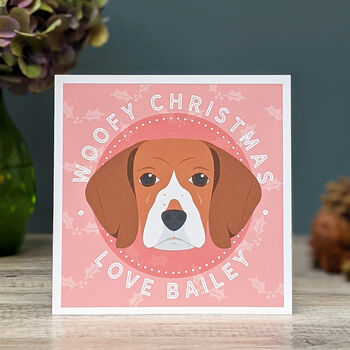 Personalised Woofy Christmas Card Choose From 30 Breeds, 3 of 10