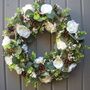 Green And White Rose Wreath, thumbnail 1 of 4
