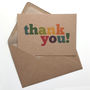 Set Of 12 Colourful Thank You Postcard Note Cards, thumbnail 6 of 8