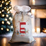 Personalised Initial Reindeer Christmas Sack, thumbnail 1 of 4