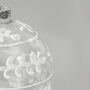 G Decor Glass Bauble With White And Silver Patterning, thumbnail 4 of 4