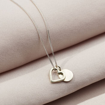 9ct Gold Heart And Tag Necklace, 3 of 6
