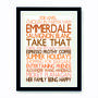 Personalised 'Favourite Things' Framed Print: Oranges, thumbnail 1 of 6