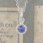 Tanzanite Sterling Silver December Birthstone Pendant, thumbnail 1 of 3