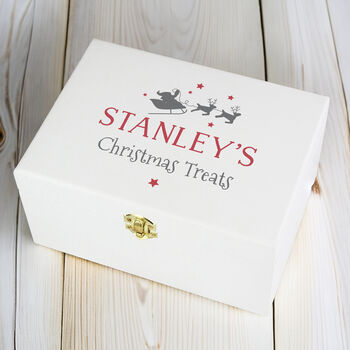 Personalised Christmas Eve White Wooden Box, 2 of 5