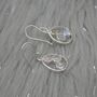Rainbow Moonstone Earrings: Gold Or Silver Drop, thumbnail 5 of 12