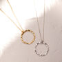 Handmade Hammered Silver Or Gold Circle Sheila Necklace, thumbnail 1 of 12