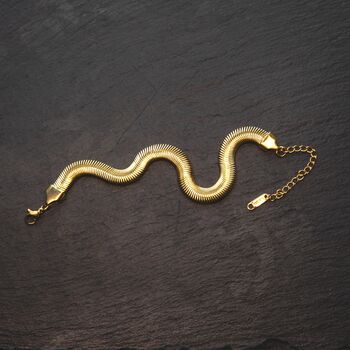 Stainless Steel Snake Chain Bracelet 8mm, 4 of 12