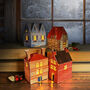 Four Card Houses Craft Retro Christmas Decoration, thumbnail 1 of 6