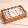 Glass Top Wooden Jewellery Box, thumbnail 11 of 11