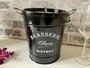 Luxury Black Metal Ice Bucket With Lid French Style, thumbnail 1 of 8