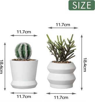 Set Of Two Artificial Plants With Ceramic Plant Pots, 2 of 3