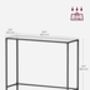 Modern Tempered Glass Console Table, thumbnail 2 of 9