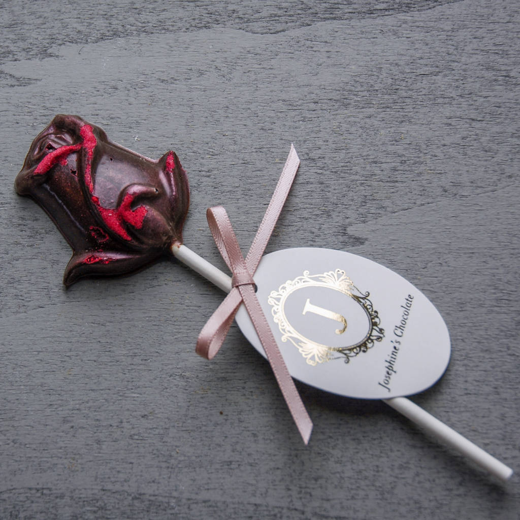 Chocolate Rose Lollipop By Josephine's Chocolate