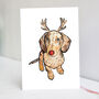 Dapled Dachshund Christmas Cards, thumbnail 1 of 6