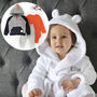 Personalised White Baby Gown With Dinosaur Tracksuit, thumbnail 1 of 12