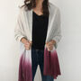 Fair Trade Gift Wrapped Dipdye Ombre Soft Wool Scarf, thumbnail 3 of 9