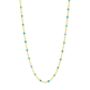 Waterproof Gold Plated Chain Necklace With Turquoise Dots, thumbnail 2 of 3