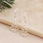 Sterling Silver Christmas Tree Earrings, thumbnail 1 of 7