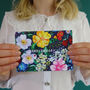 Floral Print Happy Birthday Card, thumbnail 1 of 4